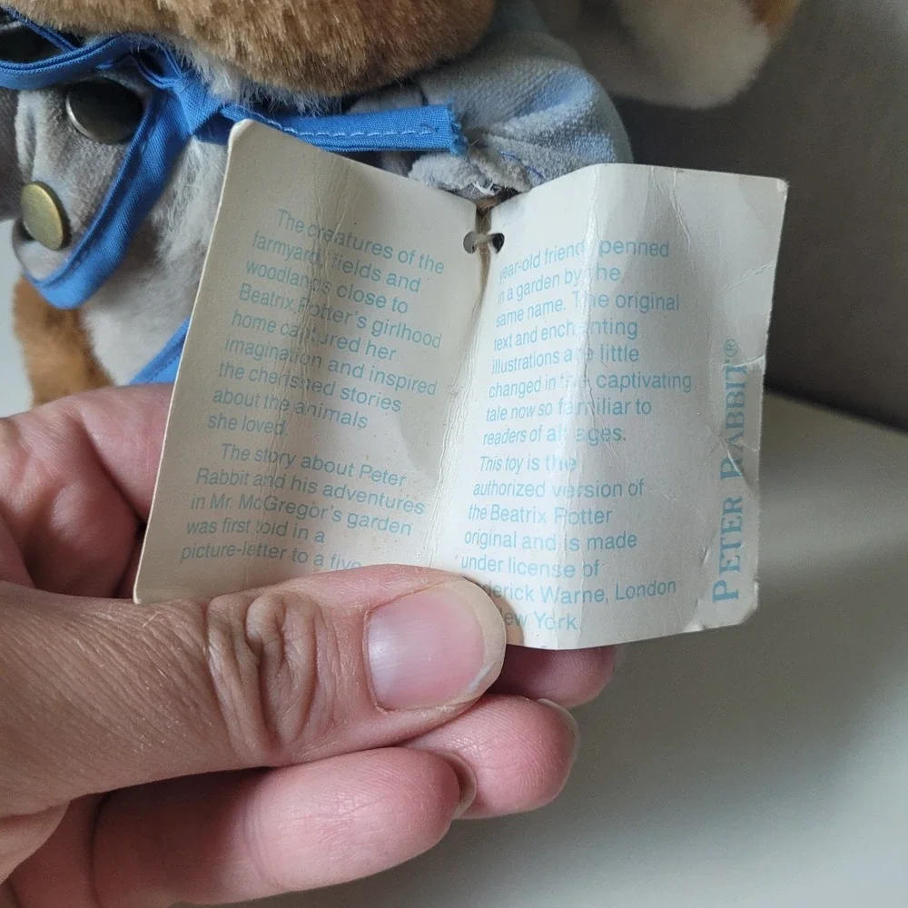 Vintage Eden Toys Peter Rabbit Plush Stuffed Animal Beatrix Potter